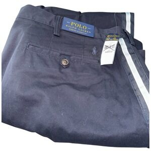 New Polo Ralph Lauren Stretch Classic Fit Navy Chinos 46Bx32 46 Big‎ Khaki Pants